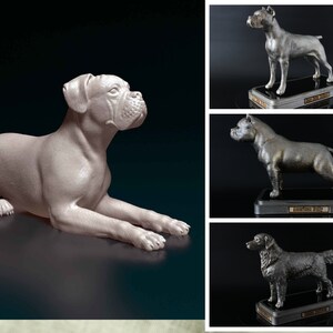 Personalized Boxer Dog Statue