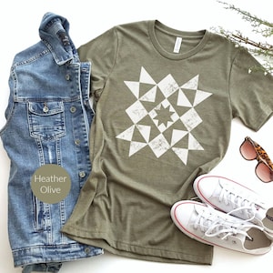 Camiseta acolchada para otoño, camiseta con diseño de bloques de patchwork de otoño, regalo para quilters, camiseta para retiro de patchwork, regalo para la abuela, amante del patchwork, regalo de patchwork