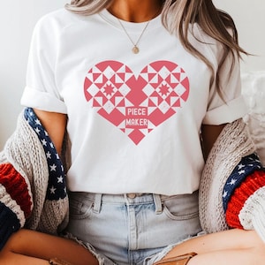 Quilt Block T-Shirt, Quilting Shirt for Women, Gift for Quilter, Gift for Grandma, Sewing Shirt, Piecemaker shirt by Dovetail Threads
