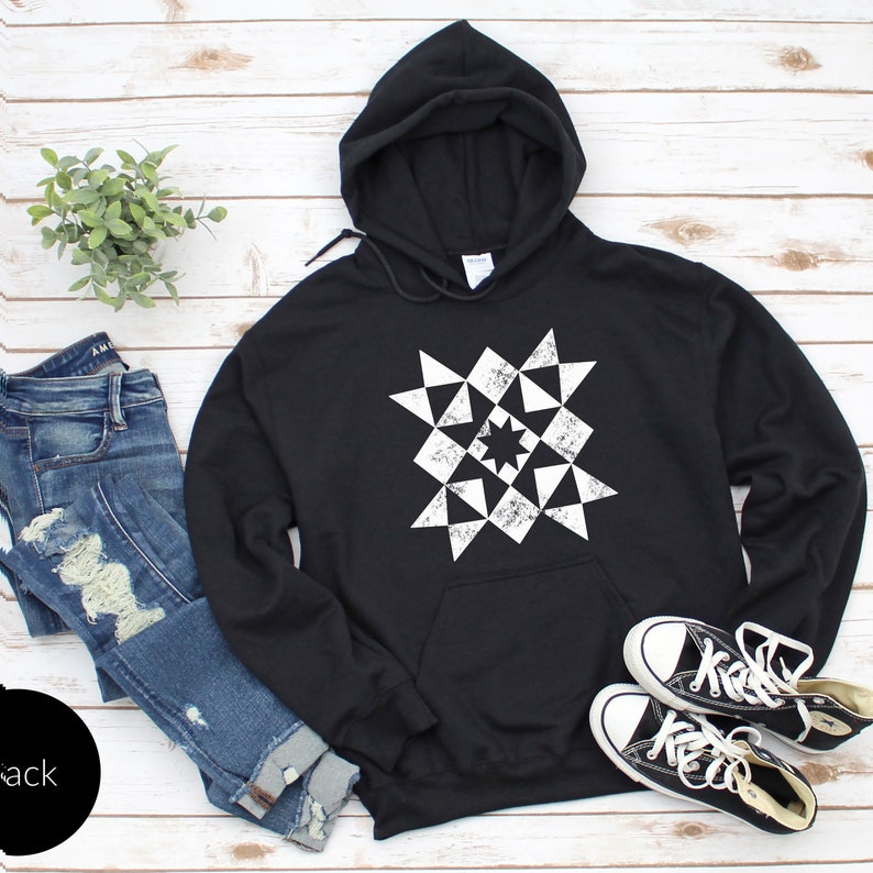 Quilt Hoodie, Quilt Block Hoodie for Quilter, Quilt Retreat, Gift for