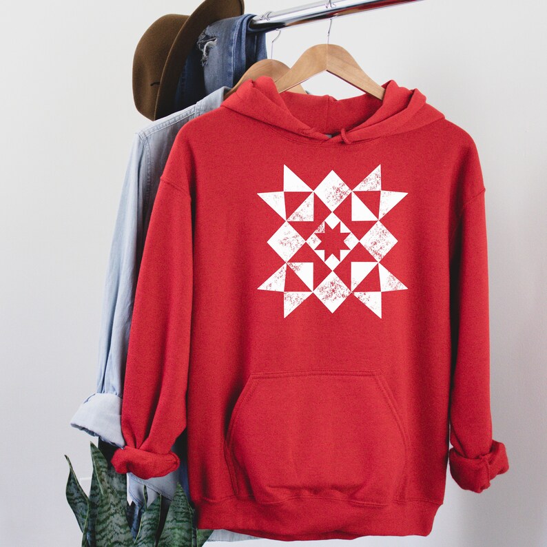 Quilt Hoodie, Quilt Block Hoodie for Quilter, Quilt Retreat, Gift for