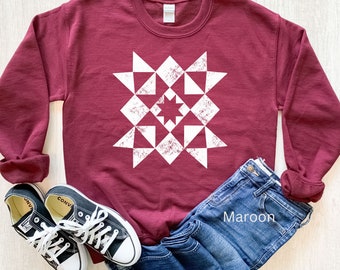 Quilt Sweatshirt for Quilters, Quilting Gift, Autumn Quilting Shirt, Quilt Retreat or Quilt Guild Sweatshirt, Gift for Grandma