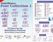 Embrilliance Font Collection 1 for Mac and PC