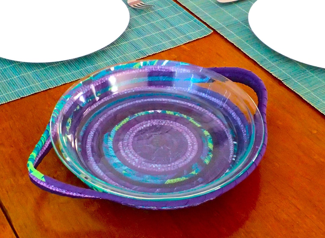 9 Pie Plate Carrier & Server Basket With Cork Base Pie Etsy