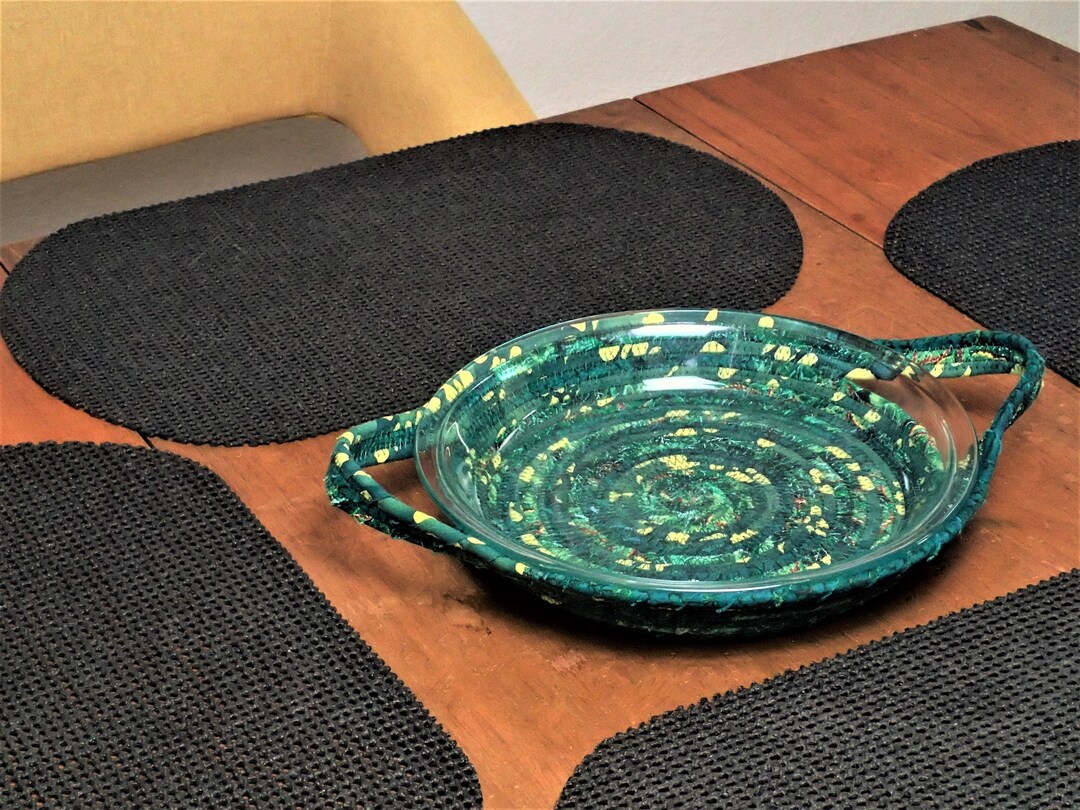 9 Pie Plate Carrier & Server Bakeware Basket With Cork Etsy