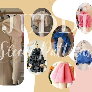 7 patrones de costura de mangas en PDF: mangas abullonadas, con lazo y burbujas (descarga instantánea)