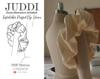 Inflatable Puffed Up Sleeve|PDF Sewing Pattern|Puff-Sleeve Trend|S-2XL|US4-16