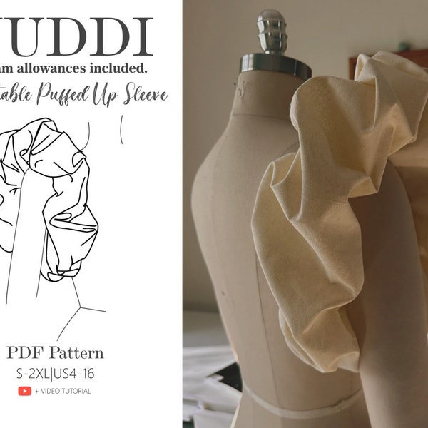 Inflatable Puffed Up Sleeve|PDF Sewing Pattern|Puff-Sleeve Trend|S-2XL|US4-16