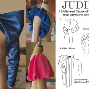 3 Different Types of SLEEVE PATTERN|Long sleeve with Bow and Ties|Puffball Sleeve|Inflatable Puffed Up Sleeve|Mushroom sleeve|bubble sleeve