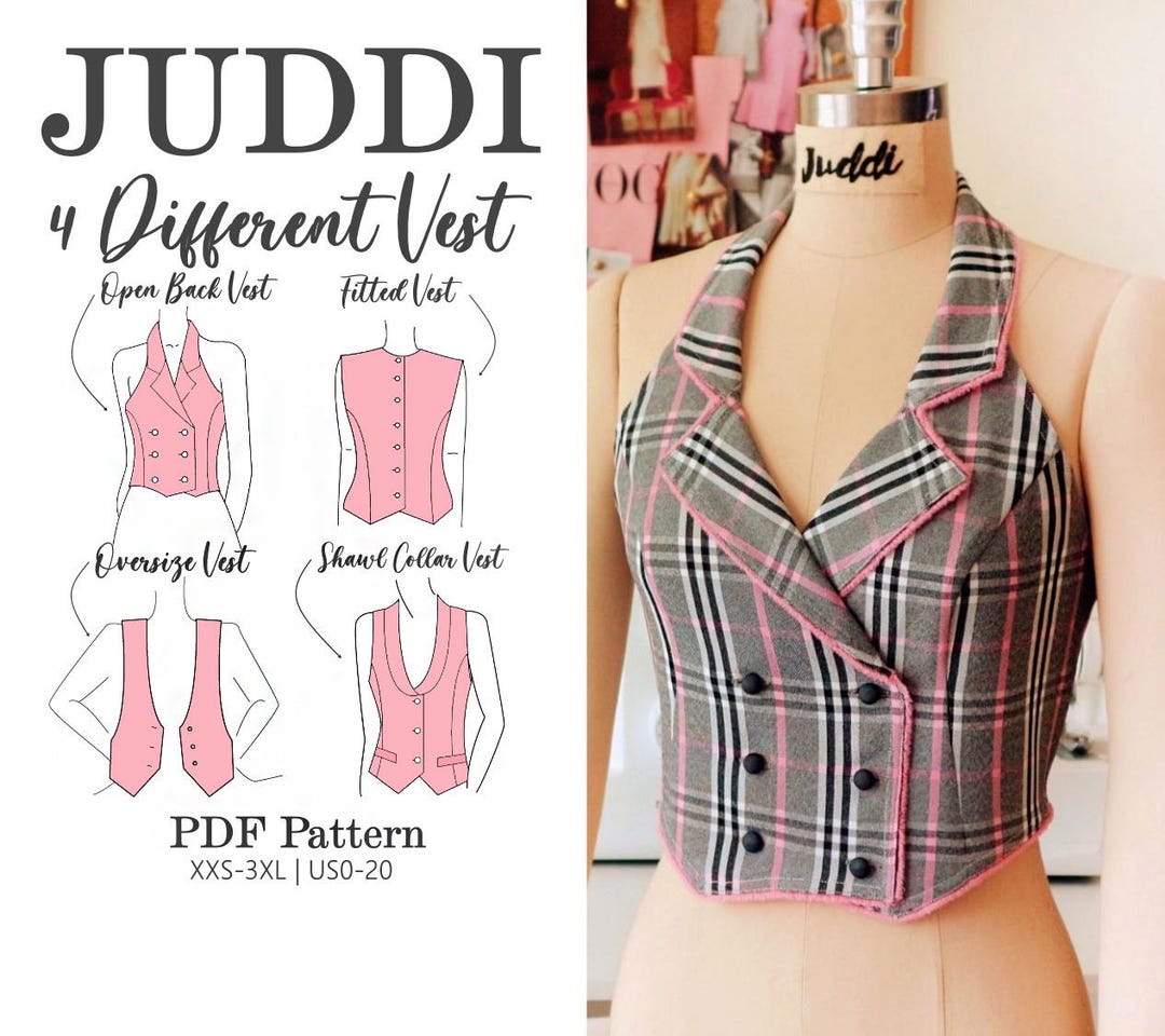 4 Different Vest|double Breasted Vest|vest Tied at the Back|vest Collar ...