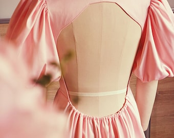 Patrón de costura PDF para vestido con espalda abierta tallas S-5XL / S 4-30