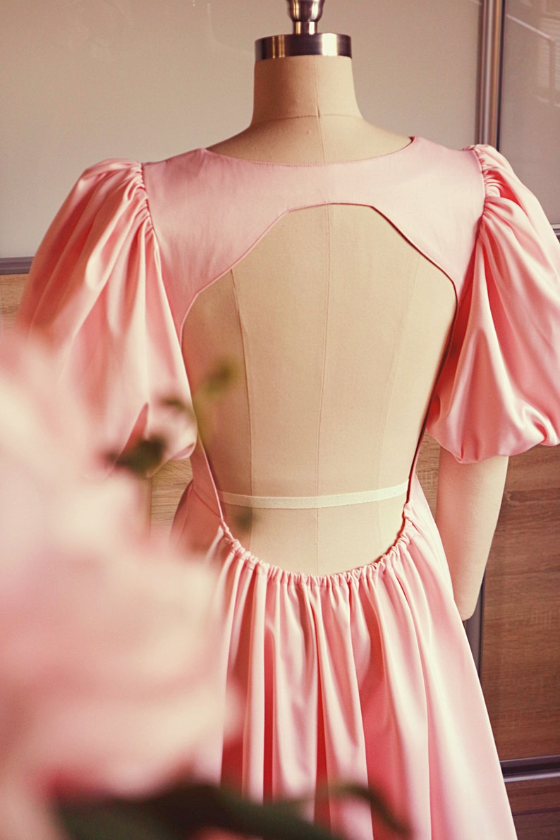 Close-up of the dress from above