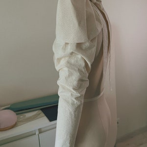 Long Sleeve With Bow And Back Ties Pdf Sewing Pattern S 2xl Us 4 16