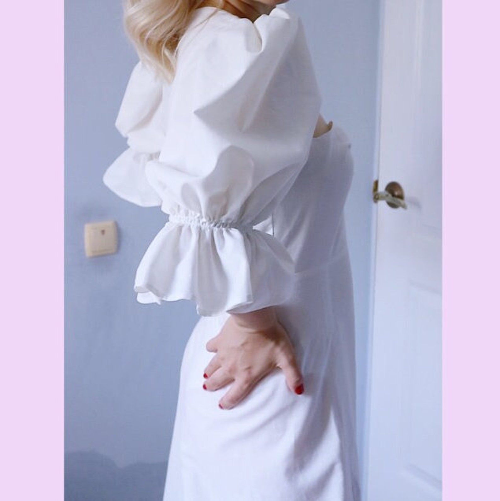 Milkmaid Dress Sewing Pattern PDF Long Puffy Sleeves Etsy