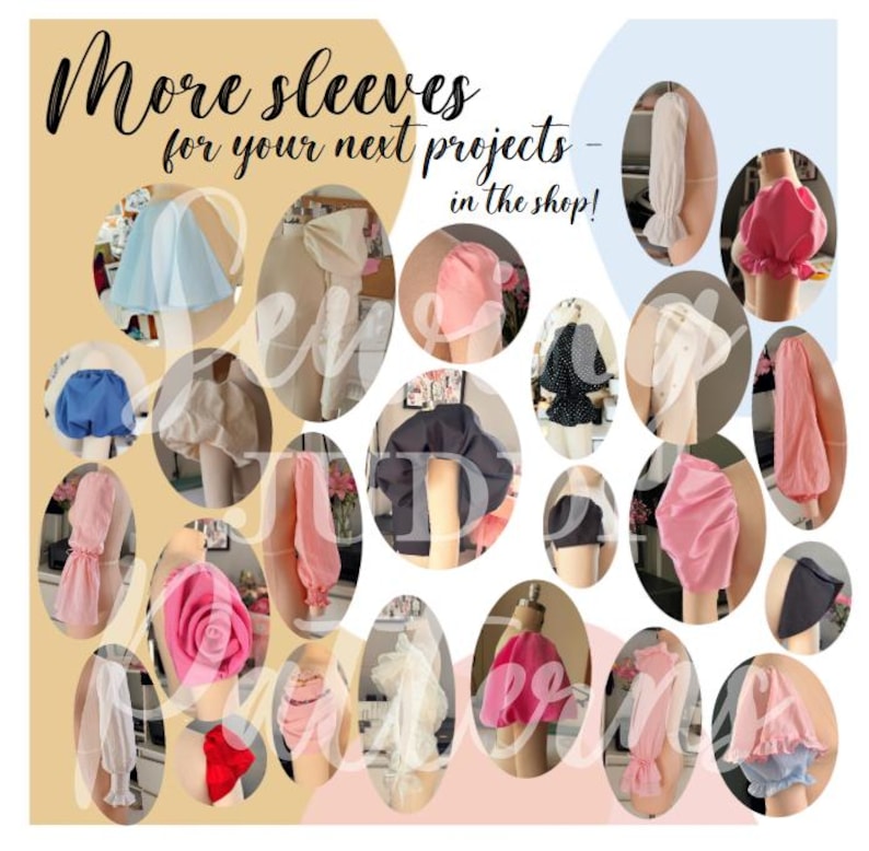 Short Puff Sleeve | PDF Sewing Pattern S-5XL | US 4-30 Princess Sleeve image 13