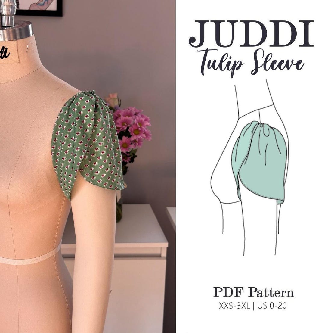 Tulip Sleeve PDF Sewing Pattern XXS-3XL | US 0-20 Petal Sleeve ...