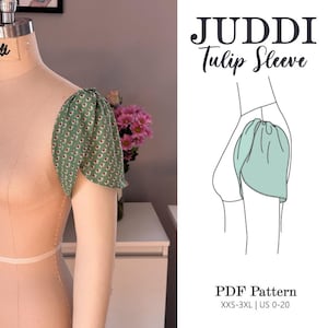 Tulip Sleeve PDF Sewing Pattern XXS-3XL | US 0-20 Petal Sleeve ...
