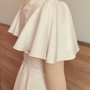 évasée à jupe circulaire et manches papillon | Patron de couture PDF S-5XL | US 4-30 /Robe de mariée/Robe de cérémonie/Robe longue