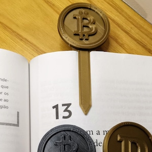 Dogecoin, Bitcoin bookmark and other cryptocurrency, Anniversary gift, Special Birthday Gifts, personalized bookmark