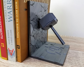 Fermalibri Thor | Porta libri, organizer per l'home office, porta libri per decorazioni per l'ufficio