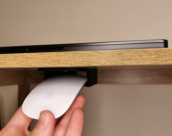 Soporte para debajo del escritorio Magic Mouse | Soporte debajo del escritorio para Apple Mouse, organizador de escritorio, escritorio con soporte para mouse mágico