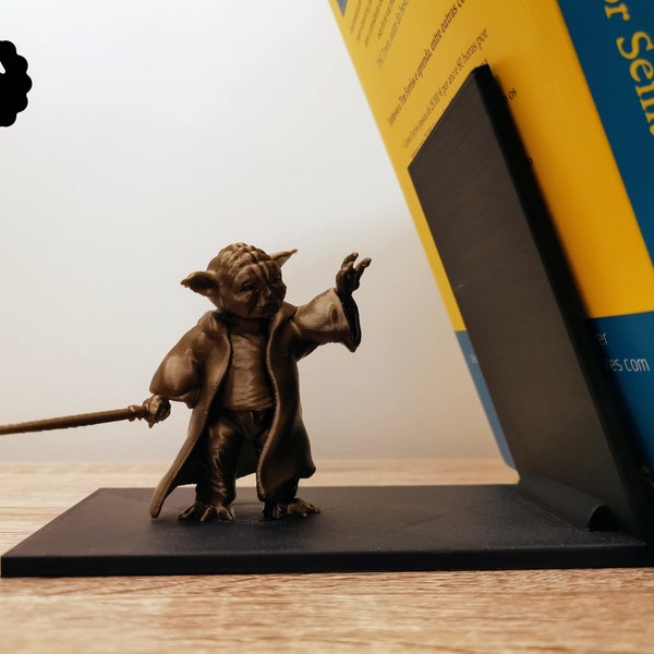 Serre-livres inspiré de Yoda | organisateur de bureau à domicile, stockage de livres de décoration de bureau, support de livre