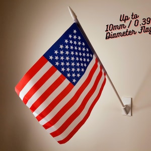 Mini-Flaggenhalter, Mini-Flaggenständerhalterung mit Schraube oder doppelseitigem Klebeband, Halter für Mini-Flagge, Mini-Länderflagge, bis zu 10 mm Durchmesser