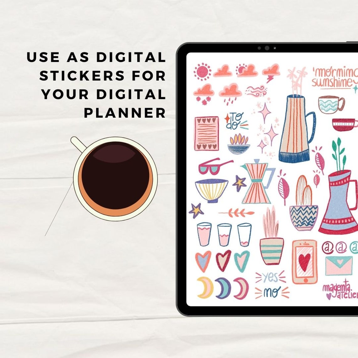 aesthetic printable stickers digital stickers bullet
