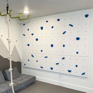 3X Home Climbing Panel - White - Indoor Rock Climbing Wall Kit- Easy Installation - System Wall - Kids Wall - Playroom