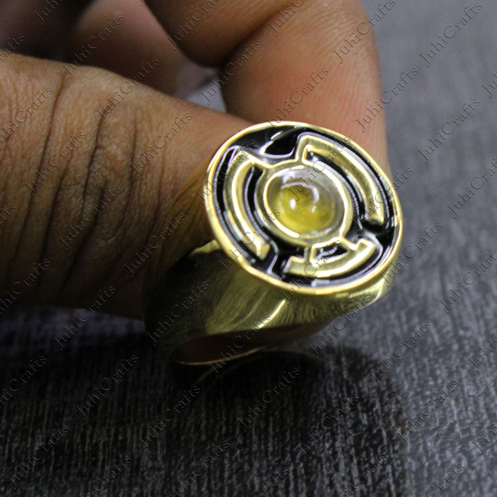 Yellow Lantern Ring Lantern Men's Ring Lantern Jewelry Etsy