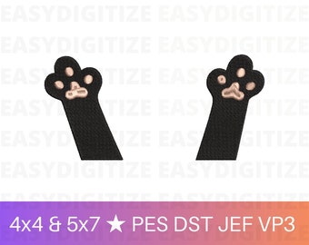 Cat Paws Embroidery 4x4 & 5x7 PES DST JEF VP3, trendy design
