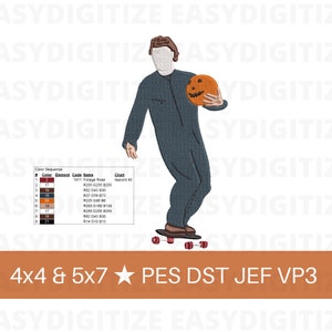 Halloween Mike Myers Embroidery design file 4x4 & 5x7 PES DST JEF VP3, trendy design