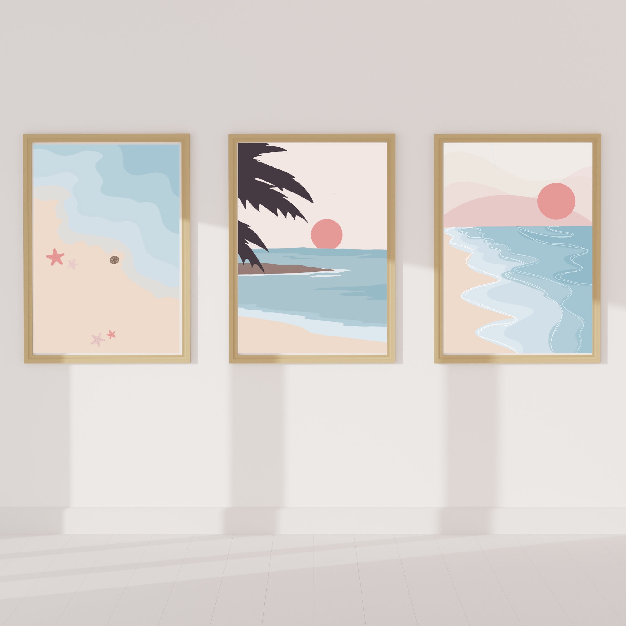3 Printable Beach, Wall Decor, Digital Download, Instant Download, Wall ...