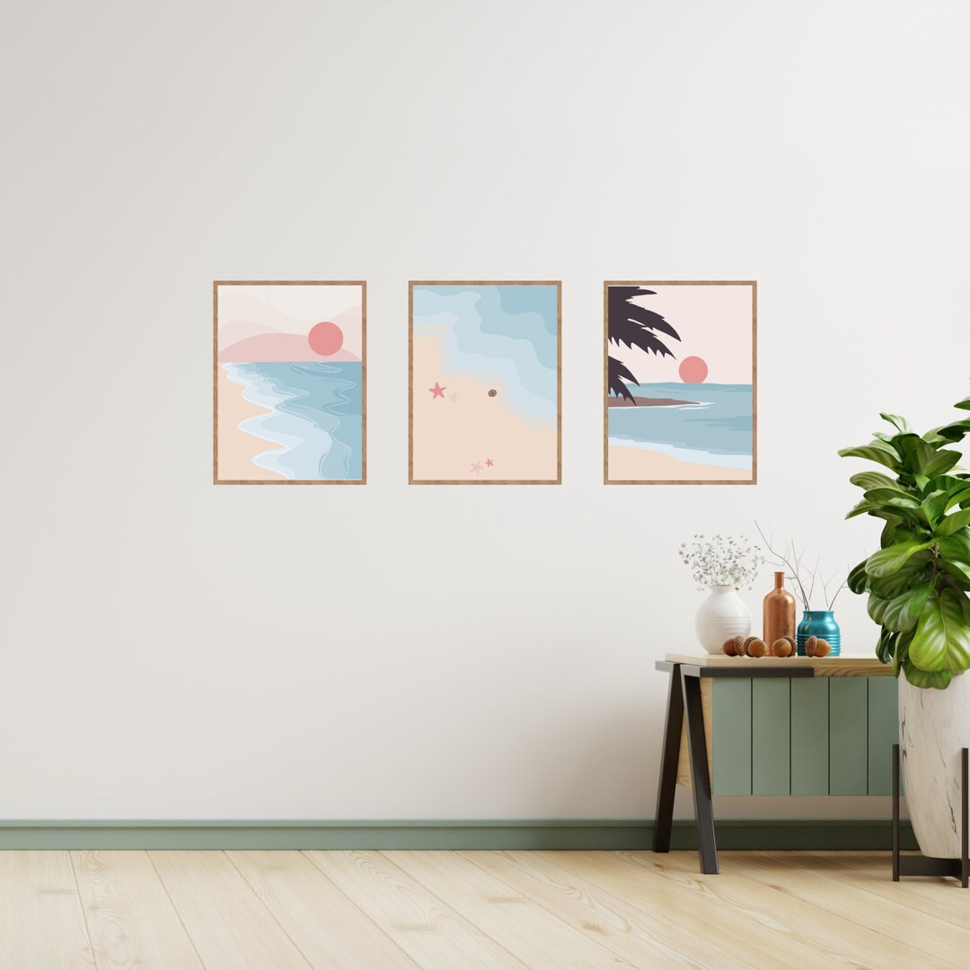 3 Printable Beach, Wall Decor, Digital Download, Instant Download, Wall ...