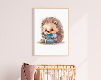 Stachelschwein Kinderzimmer Druck, Baby Wand Kunst, Wald druckbare, niedliche Baby Stachelschwein Poster, DIGITAL-PRINT, Geschenk für Mädchen, Muttertag, Geschenk