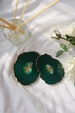 Emerald Jade Green Coasters with Gold Flakes and Edges // new home gift, handmade home decor, gift for friend, mum, gift for her 