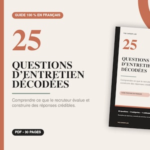 25 intervjufrågor avkodade | Intervjuguide PDF på franska | Exempelsvar