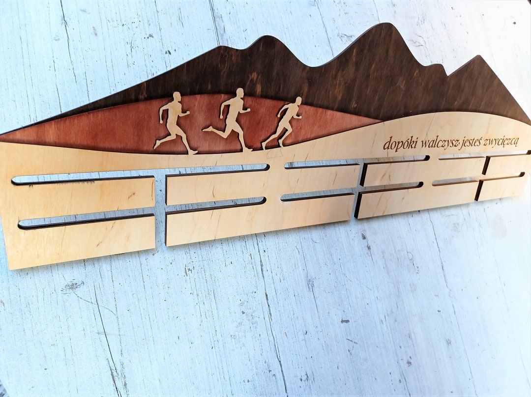 360 Grad Drehbarer Medaillenhalter Aus Holz - Präsentiert über 36 Medaillen - Ohne Bohren