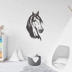 horse - 3D - wall decoration - painting - bedroom - 73x25