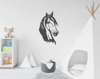 cheval - 3D - décoration murale - tableau - suspension - chambre - à suspendre - 75x45