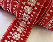 2 1 2 quot Vintage Embroidered Floral Woven Jacquard Renaissance Ribbon Trim,