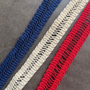 Vintage Novelty Elastic Stretch step Ladder Lattice ,150, Braid,  2 yards, 110