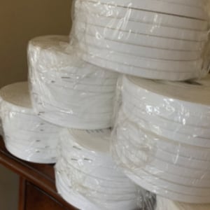 1/4&quot; white cotton twill, 36 yards, twill tape, herringbone twill tape