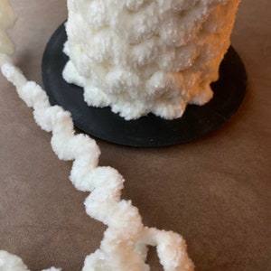 Novelty Chenille Ric Rac, Fluffy Plush white ric rac, Yellow fluffy chenille ric rac, 830
