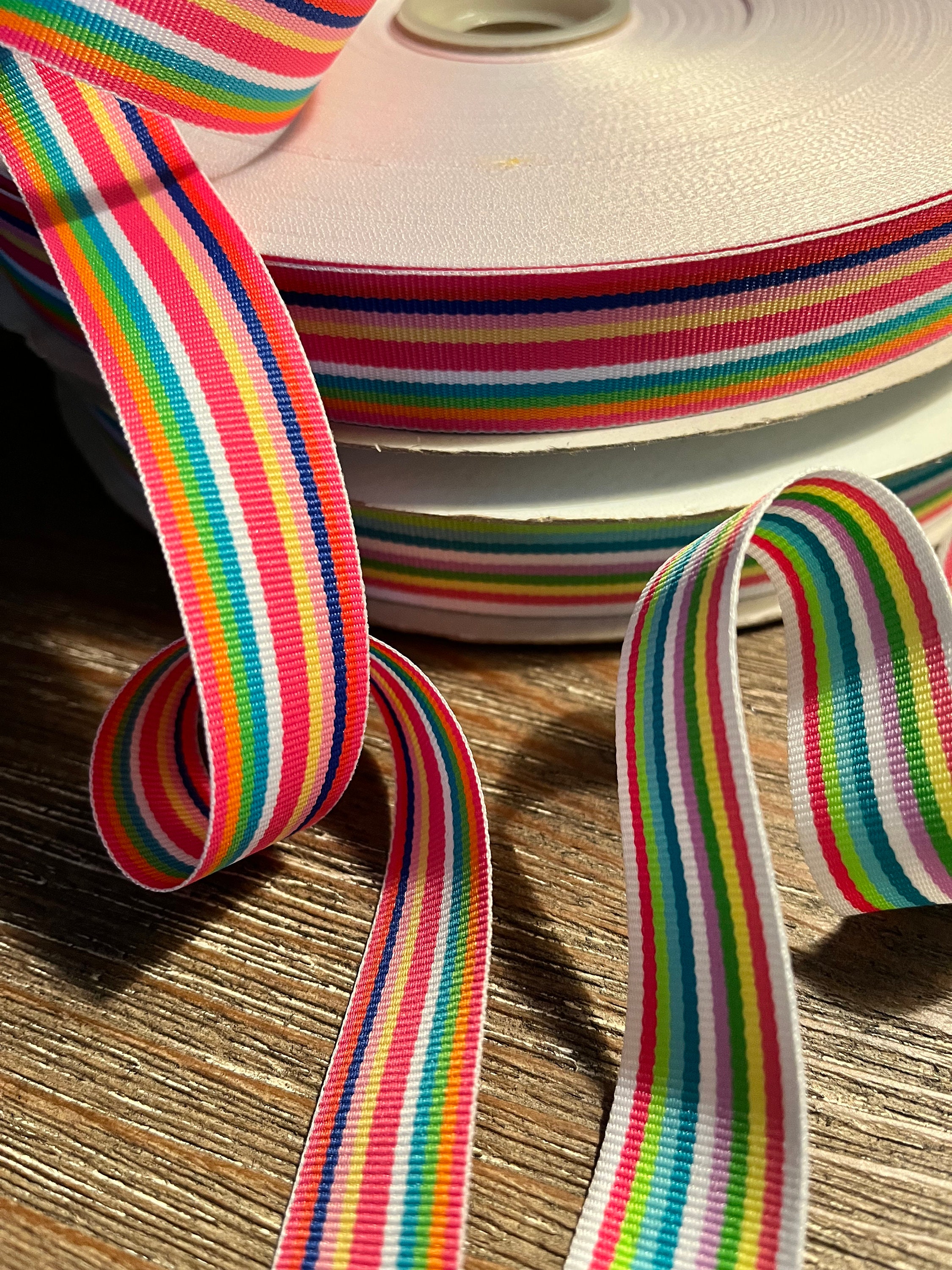 Roman Stripe Ribbon Trim, Made in USA, Candy Color Ribbon, Dynamic ...