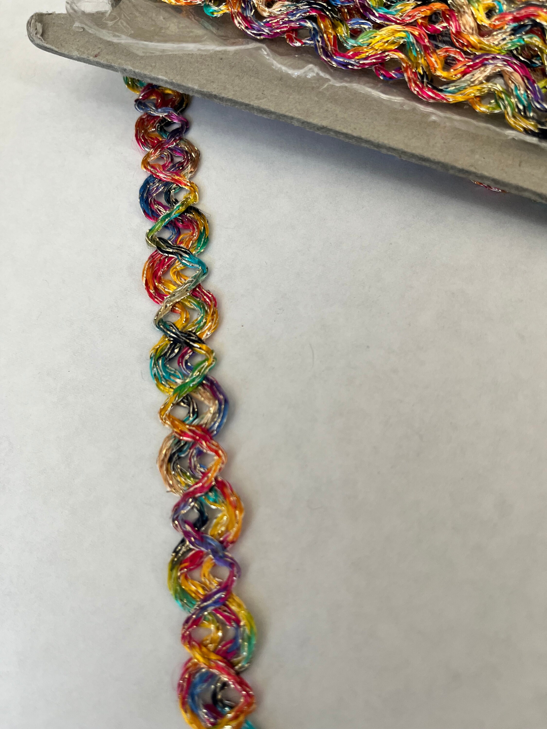 Villaronga Pasamanerias, novelty trim, multi color with Silver metallic detail trim, 900