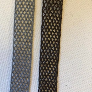 1/2&quot; Stretch Fishnet, Reversible Mesh Illusion Fishnet Lace Soft Elastic Stretch Reversible Trim - 249