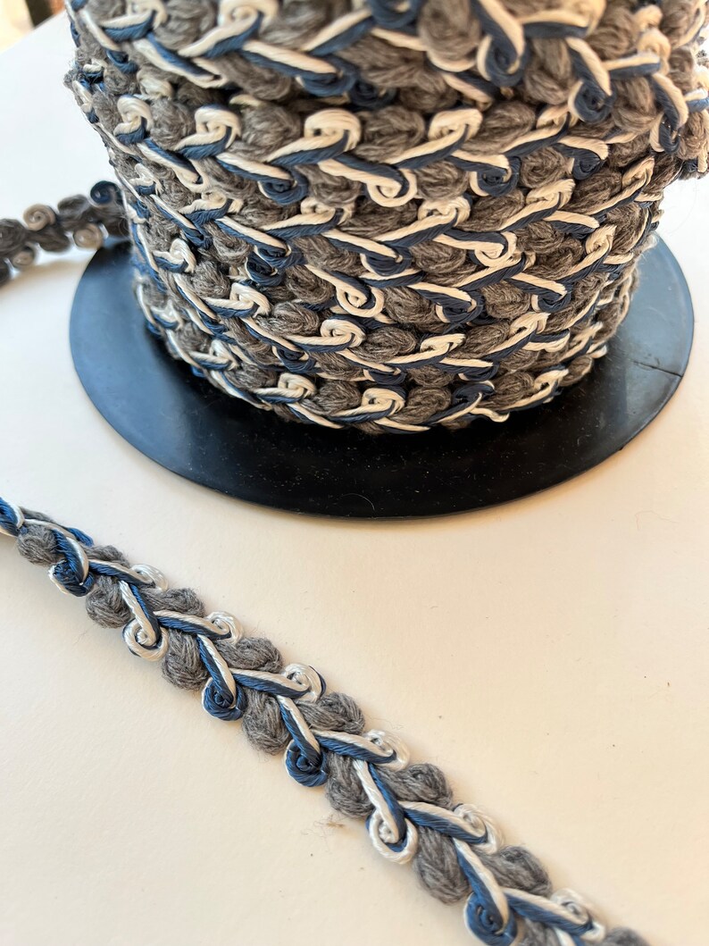 Decorative Scroll Gimp Braid Trim Gray Trim 3 Yards B300 Etsy
