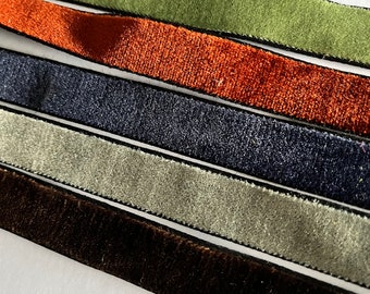 Ruan Velour, Melrage, 16mm, 1 yard, Novelty velvet ribbon, 472