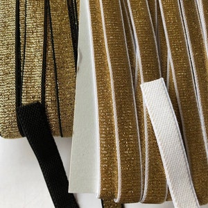 metallic elastic stretch, Gold elastic trim, 601 s3